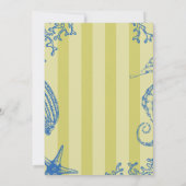 Whimsical hand drawn nautical coastal wedding  招待状 (裏面)