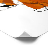 Whimsical Hand-Drawn Orange Tiger Cartoon for Kids ポスター (角)