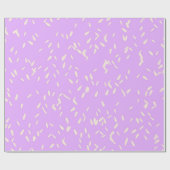 Whimsical Hand-Drawn Pale Yellow Petal Rain ラッピングペーパー (フラット)