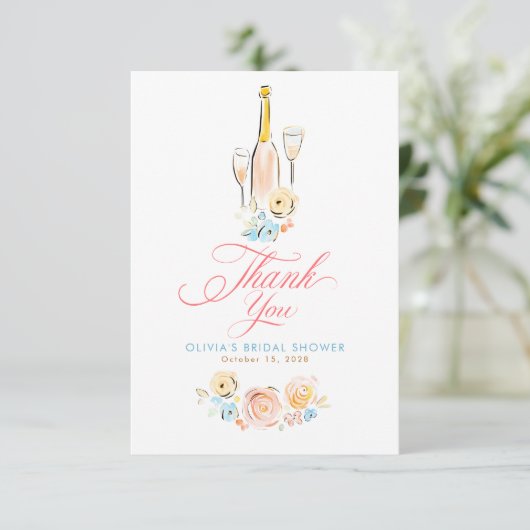 Whimsical Hand Drawn Quirky Cute Small Thank You サンキューカード (スタンド正面)