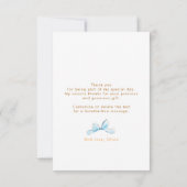 Whimsical Hand Drawn Quirky Cute Small Thank You サンキューカード (裏面)