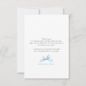 Whimsical Hand Drawn Quirky Cute Small Thank You サンキューカード (裏面)