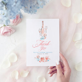 Whimsical Hand Drawn Quirky Cute Small Thank You サンキューカード