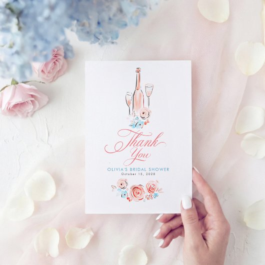 Whimsical Hand Drawn Quirky Cute Small Thank You サンキューカード