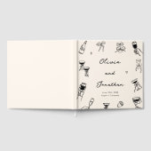 Whimsical Hand Drawn Quirky Wedding ゲストブック (全面)