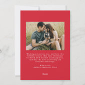 Whimsical Hand-Drawn Red Bow Happy Howlidays Photo シーズンカード (裏面)