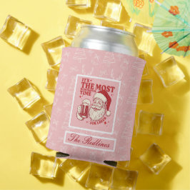 Whimsical Hand-Drawn Santa Christmas 缶クーラー