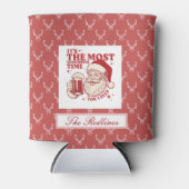 Whimsical Hand-Drawn Santa Christmas 缶クーラー (正面)