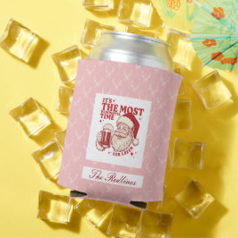 Whimsical Hand-Drawn Santa Christmas 缶クーラー