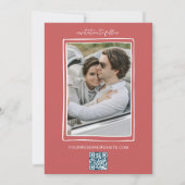 Whimsical Hand Drawn Save The Date Wedding Photo セーブザデート (裏面)