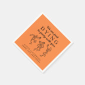 Whimsical Hand Drawn Skeletons Halloween Party スタンダードカクテルナプキン (角)