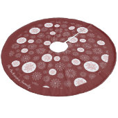 Whimsical Hand Drawn Snowflake Pattern  フリース ツリースカート (アングル)