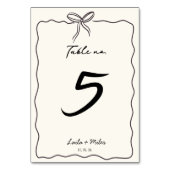 Whimsical Hand drawn Wedding テーブルナンバー (正面)