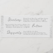 Whimsical Hand Drawn Wedding  メニュー (裏面)