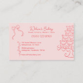 Whimsical Hand Drawn Wedding Cake Bakary 名刺 (裏面)
