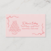 Whimsical Hand Drawn Wedding Cake Bakary 名刺 (正面)