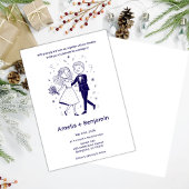 Whimsical Hand Drawn Wedding Couple | Wedding  招待状