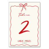 Whimsical Hand drawn wedding Event  テーブルナンバー (正面)