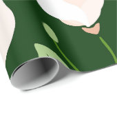 Whimsical Hand-Drawn White Magnolia Botanical ラッピングペーパー (ロールコーナー)