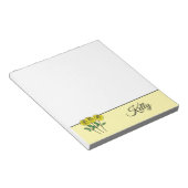 Whimsical Hand Drawn Yellow Roses ノートパッド (アングル)