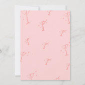 Whimsical Handdrawn martini Birthday dinner 招待状 (裏面)