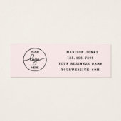 Whimsical Handmade with Love Script Heart Bow Logo (裏面)