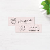 Whimsical Handmade with Love Script Heart Bow Logo (デスク)