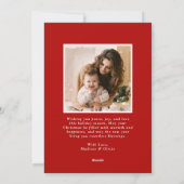 Whimsical Handwritten Merry Christmas Pink 2 Photo シーズンカード (裏面)