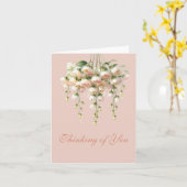 Whimsical Hanging Flower Dance Thinking of You カード (黄色い花)