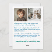 Whimsical Hanukkah Cute Custom Arch 3 PHOTO シーズンカード (裏面)