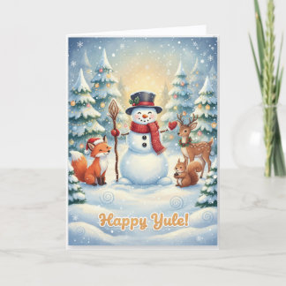Whimsical Happy Yule card シーズンカード