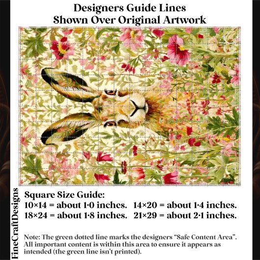 Whimsical Hare Among Wildflowers EX7 Decoupage 薄葉紙