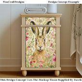 Whimsical Hare Among Wildflowers EX7 Decoupage 薄葉紙