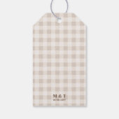 Whimsical Hare Bunnies In Love Wedding Thank You ギフトタグ (裏面)