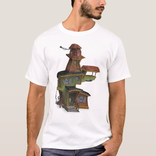 Whimsical Haunted House Illustration Tシャツ (正面)