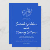 Whimsical Heart Locket Doodle Sketch Modern CUSTOM 招待状 (正面/裏面)