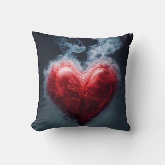 Whimsical heart of smoke pillow - Dreamy comfort クッション (正面)