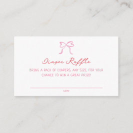 Whimsical Hearts Baby Shower Diaper Raffle エンクロージャーカード