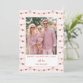 Whimsical Hearts Happy Valentine's Day Photo Card シーズンカード (スタンド正面)