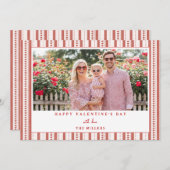 Whimsical Hearts Happy Valentine's Day Photo Card シーズンカード (正面/裏面)