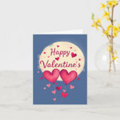 Whimsical Hearts & Moonlight Valentine's Day カード (黄色い花)