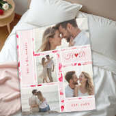 Whimsical Hearts Romantic Chic Photo Collage Gift  フリースブランケット