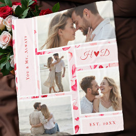 Whimsical Hearts Romantic Chic Photo Collage Gift  フリースブランケット