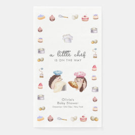 Whimsical Hedgehog Little Chef Baker Baby Shower 