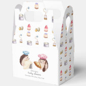 Whimsical Hedgehog Little Chef Baker Baby Shower フェイバーボックス (見開き)