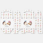 Whimsical Hedgehog Little Chef Baker Baby Shower フェイバーボックス (見開き)