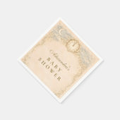 Whimsical Heirloom Baby Shower スタンダードカクテルナプキン (角)