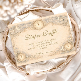 Whimsical Heirloom Baby Shower Diapper Raffle エンクロージャーカード