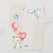 Whimsical Hello Little One Announcement 招待状 (裏面)