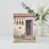 Whimsical Herb Cottage Garden ポストカード (スタンド正面)